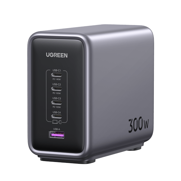 Ugreen Nexode 300W USB C GaN Charger-5 Ports Desktop Charger